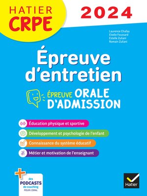 cover image of Epreuve d'entretien--CRPE 2024-2025--Epreuve orale d'admission